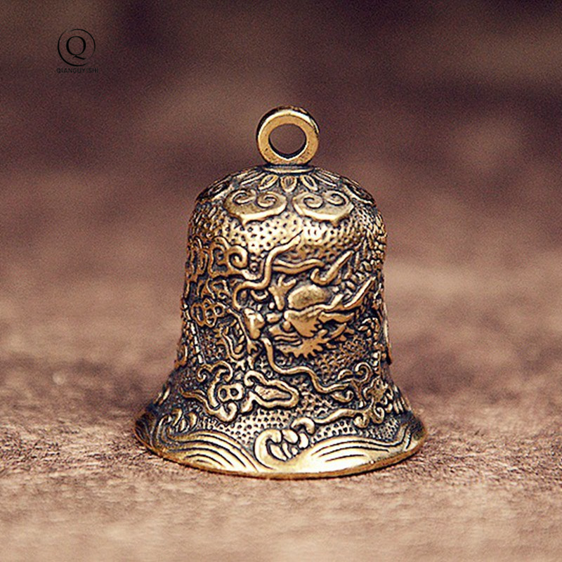 Vintage Collectible Bells - خمر النحاس جرس منحوتة التنين الطوطم