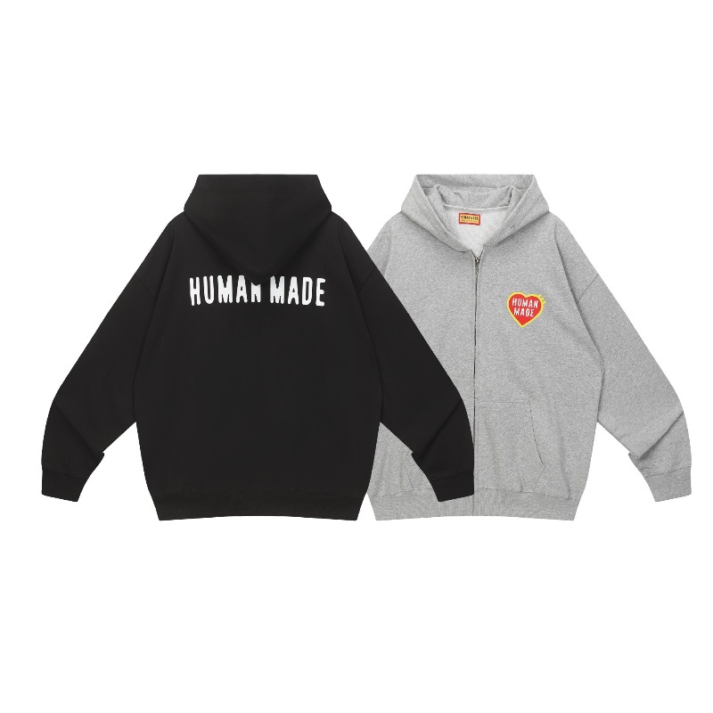 Vintage Zip Hoodie - هودي فينتاج بطبعة قلب من هومان