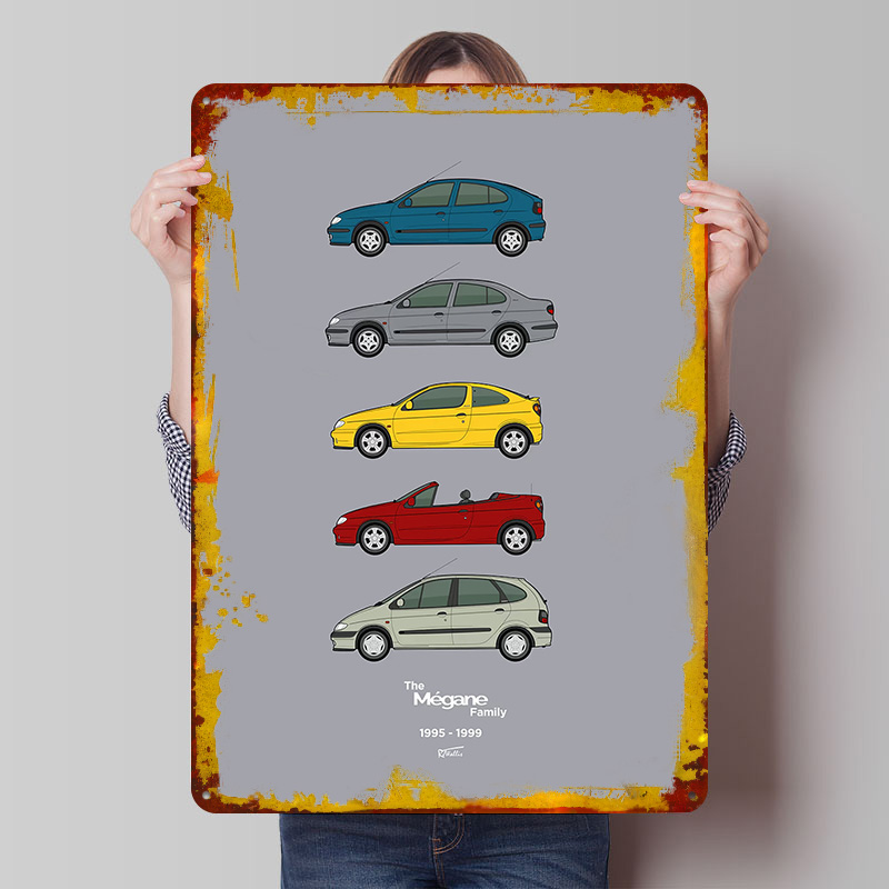 Vintage Collectible Posters - ملصق مطبوع لسيارة رياضية من مجموعة