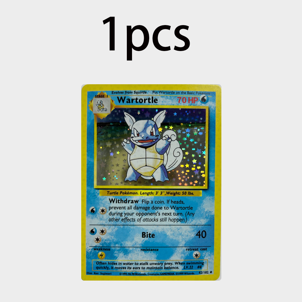 Vintage Pokemon Collectible - بطاقة تداول أنمي PTCG قابلة للتجميع