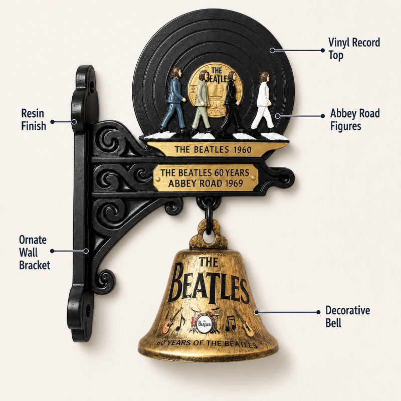 جرس حائط بتصميم ألبوم فينيل ري - مراجعة Vintage Collectible Bells وسعره