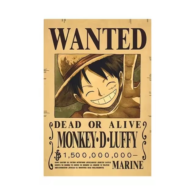 ملصقات شخصيات أنمي ون بيس المط - مراجعة Vintage Collectible Posters وسعره