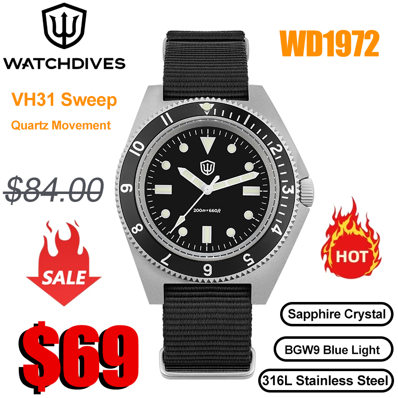 Watchdives WD1972 ساعة كوارتز  - مراجعة Vintage Collectible Watches وسعره
