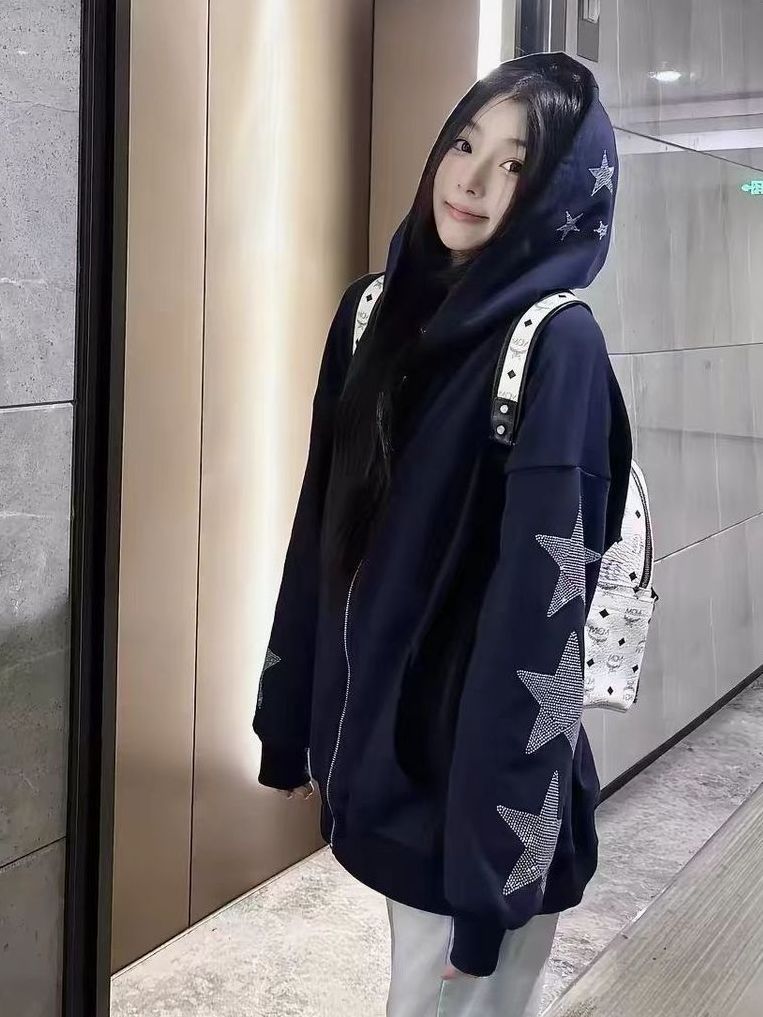 هودي نسائي كوري بتصميم كلاسيكي - مراجعة Vintage Zip Hoodie وسعره